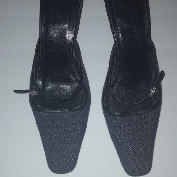 Vintage Coach Dark Denim Mule with Buckle - Picture 1 of 4